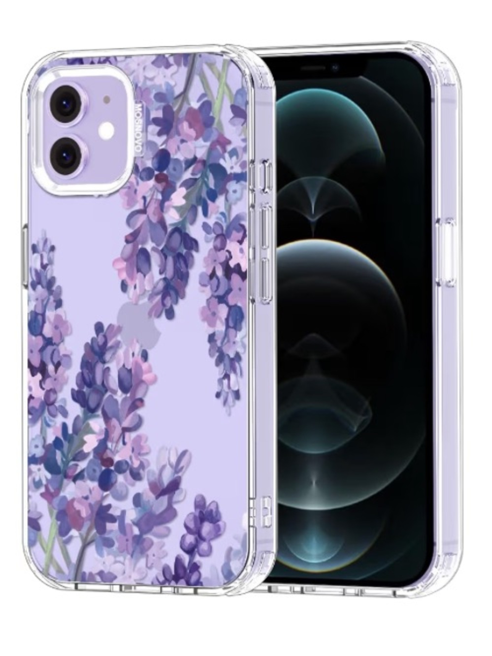 MOSNOVO Case for iPhone 11 Clear TPU Bumper Phone Case Cover Design - Lavender